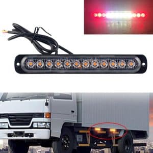 12LEDs Car Truck Emergency Strobe Flash Light, DC12V-24V / 36W, Ultra-thin Side