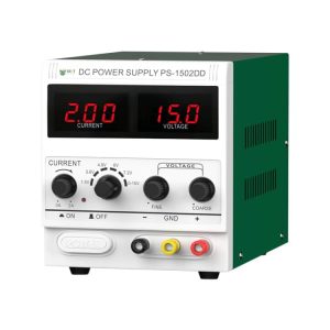 15V/2A Digital DC Regulated Power Supply - BEST 1502DD, US/EU Plugs, Display