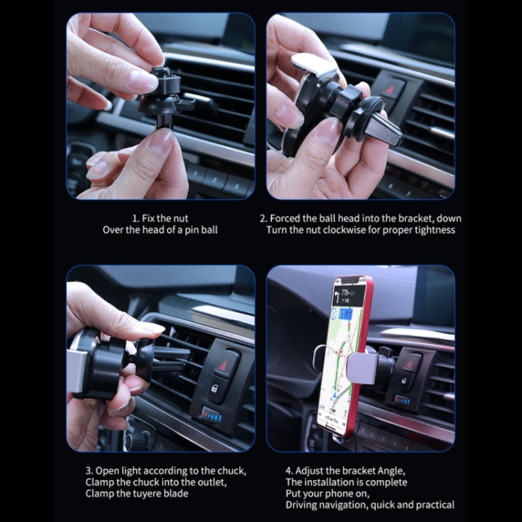 Wireless Fast Charging Car Holder with Infrared Induction - D7 Air Outlet 10 Wireless Fast Charging Car Holder With Infrared Induction - D7 Air Outlet - Image 10