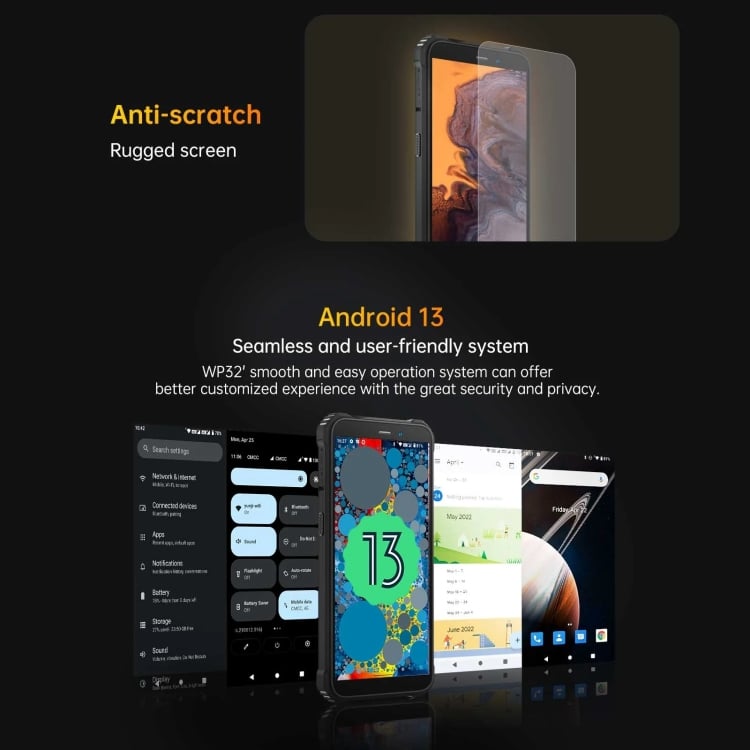 Oukitel WP32: IP68/IP69K, 5.93" Android 13, Unisoc Tiger T606, NFC, 4G, 4GB+128GB 5 Eda0062796 B4.Jpg