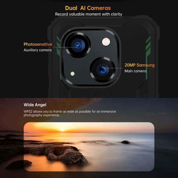 Oukitel WP32: IP68/IP69K, 5.93" Android 13, Unisoc Tiger T606, NFC, 4G, 4GB+128GB 6 Eda0062796 B5.Jpg