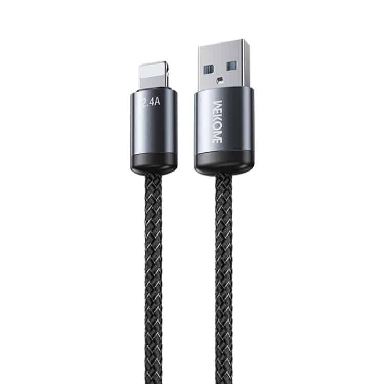 WK Raython Gen2 1m USB to 8 Pin Fast Charging Data Cable • 2.4A Output 1 Eda007059601A.jpg