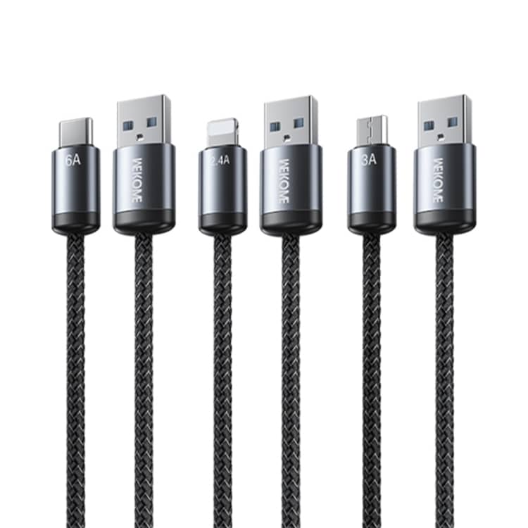 WK Raython Gen2 1m USB to 8 Pin Fast Charging Data Cable • 2.4A Output 2 Eda007059601A 1.Jpg
