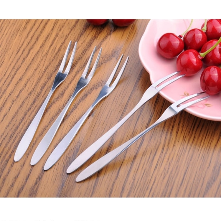 10-Piece Stainless Steel Fruit Fork Set - Creative Environmental Small Prongs 2 10-Piece Stainless Steel Fruit Fork Set - Creative Environmental Small Prongs - Image 2