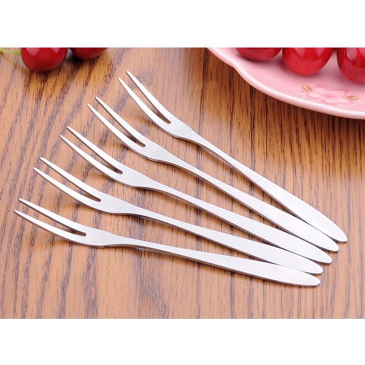 10-Piece Stainless Steel Fruit Fork Set - Creative Environmental Small Prongs 3 10-Piece Stainless Steel Fruit Fork Set - Creative Environmental Small Prongs - Image 3