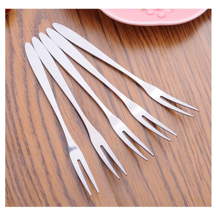 10-Piece Stainless Steel Fruit Fork Set - Creative Environmental Small Prongs 4 10-Piece Stainless Steel Fruit Fork Set - Creative Environmental Small Prongs - Image 4