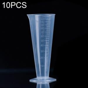 10-Piece Food Grade PP Plastic Flask Measuring Kit - 100ml Capacity, Digital Scale, Lab Tools