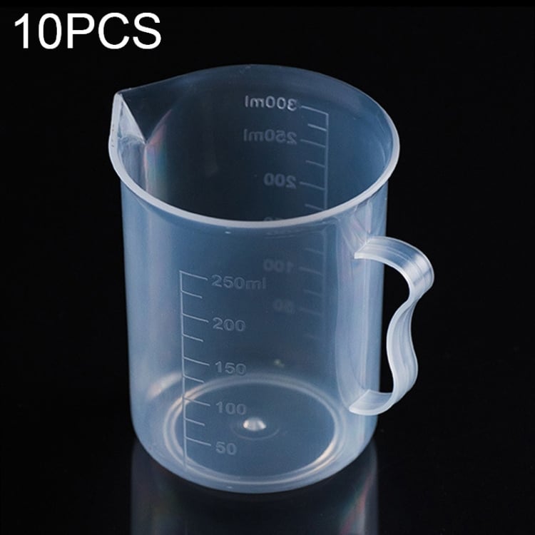 10 PCS 250ml PP Plastic Flask Measuring Cup Scale Lab Tools | Food Grade 1 10 Pcs 250Ml Pp Plastic Flask Measuring Cup Scale Lab Tools | Food Grade