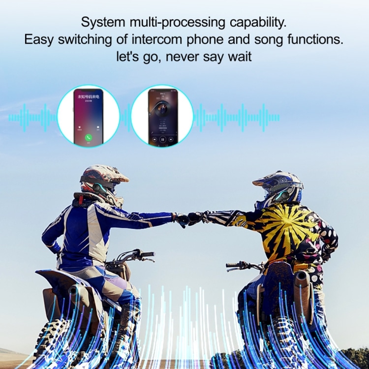 Hysnox HY-02 Bluetooth 5.0 Motorcycle Intercom Headset - 6 Riders, 2000M 4 Hysnox Hy-02 Bluetooth 5.0 Motorcycle Intercom Headset - 6 Riders, 2000M - Image 4
