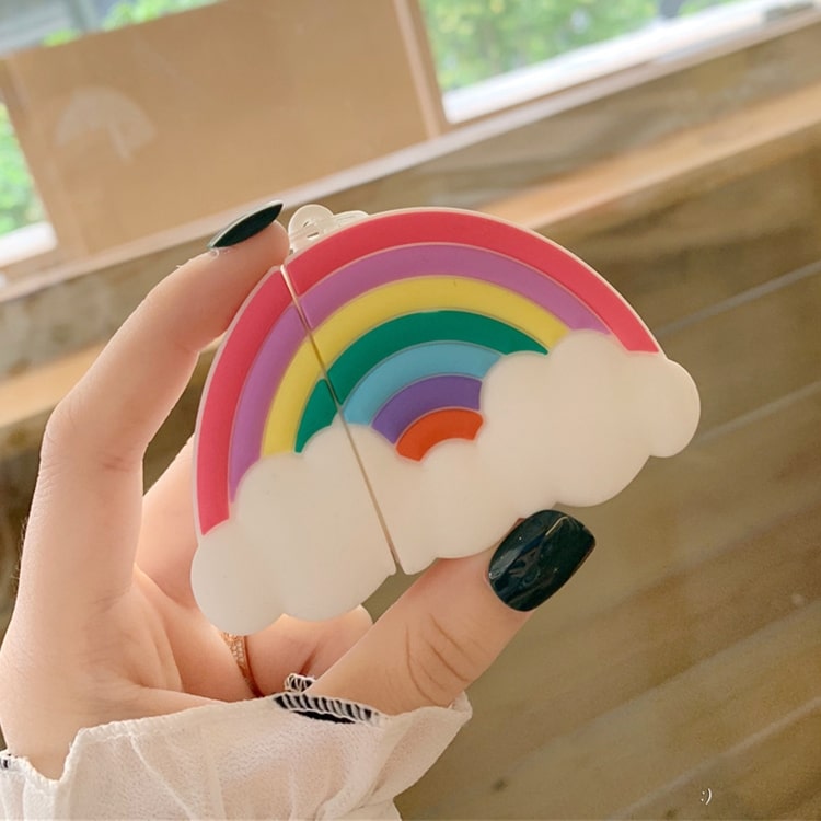 Rainbow Silicone Case for Apple AirPods 1/2 - Shockproof Wireless Earphones Cover 5 Ip6D6651 4.Jpg