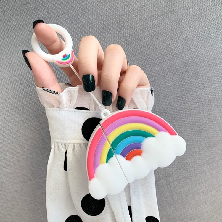 Rainbow Silicone Case for Apple AirPods 1/2 - Shockproof Wireless Earphones Cover 6 Ip6D6651 5.Jpg