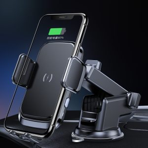 X7 Wireless Charging Car Phone Holder with Gravity Bracket & Suction Cup