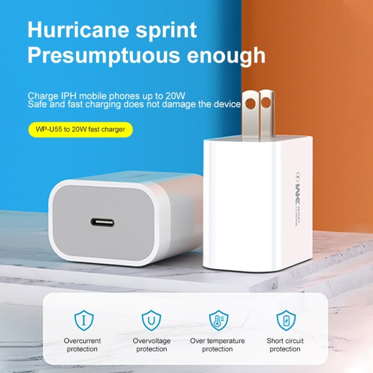 WK WP-U55 20W Maxspeed PD Fast Charger - Efficient & Rapid Device Charging 2 Ip8G7353 B1.Jpg