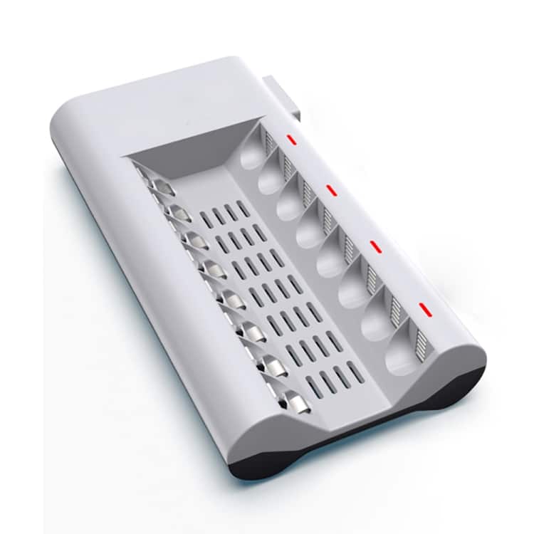 Versatile 8 Slot Battery Charger for AA & AAA Batteries, UK Plug Compatible 2 Versatile 8 Slot Battery Charger For Aa &Amp; Aaa Batteries, Uk Plug Compatible - Image 2