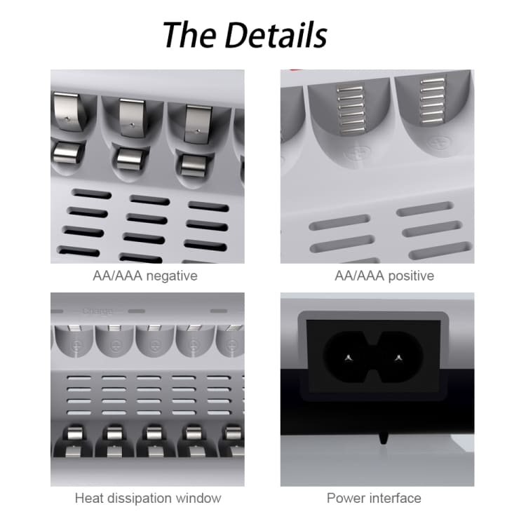 Versatile 8 Slot Battery Charger for AA & AAA Batteries, UK Plug Compatible 6 Versatile 8 Slot Battery Charger For Aa &Amp; Aaa Batteries, Uk Plug Compatible - Image 6