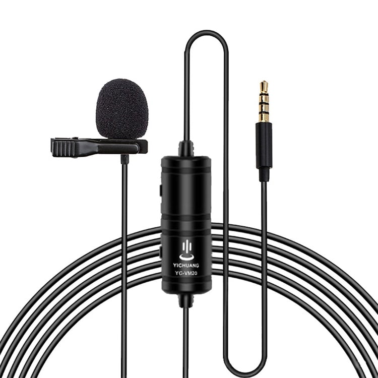 YICHUANG YC-VM20 Omnidirectional Lavalier Microphone, 6m Cable, 3.5mm Port 1 Yichuang Yc-Vm20 Omnidirectional Lavalier Microphone, 6M Cable, 3.5Mm Port