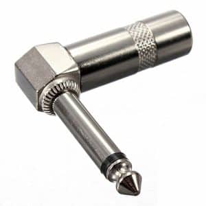 6.35mm L-shaped Right Angle Mono Plug for Guitar Audio - 1/4" Male Jack