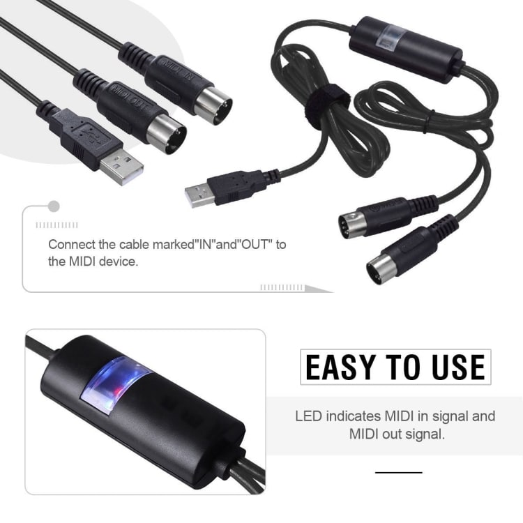 Enhance Your Music Experience with WERSI UM-18 2m USB MIDI Cable for Electric Piano & Drums 8 Enhance Your Music Experience With Wersi Um-18 2M Usb Midi Cable For Electric Piano &Amp; Drums - Image 8