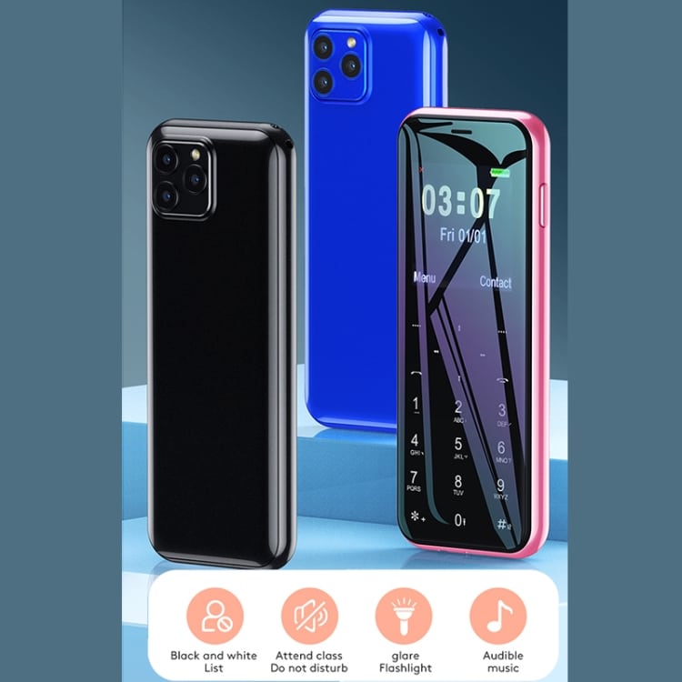 ULCOOL V8 Mini Card Phone: 1.44" Screen, 1000mAh, MTK6261D, Bluetooth, FM - GSM 2 Mph2093 B1.Jpg