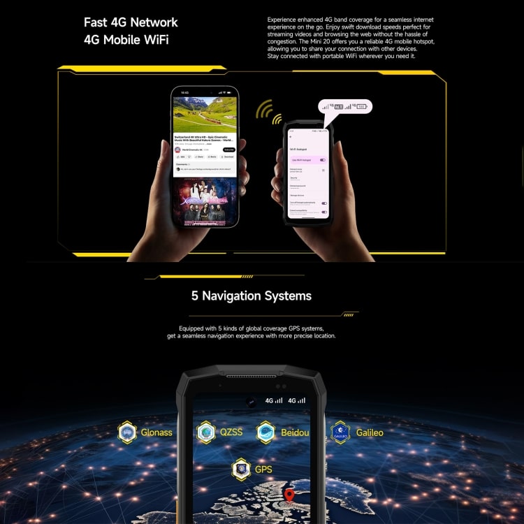 Ulefone Armor Mini 20: Night Vision, 8GB+256GB, IP68/IP69K, 4.7" Display, 4G, NFC 8 Mph2633B 7.Jpg
