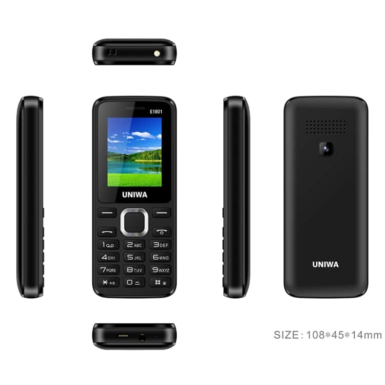 UNIWA E1801 Mobile Phone - 1.77" Display, Dual SIM, Bluetooth, FM, MP3 2 Mph8749 B1.Jpg