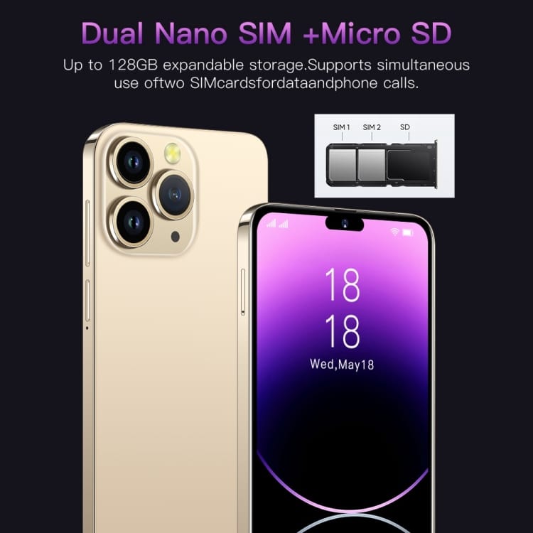 i14 Pro Max N85+ 2GB+16GB, Android 6.0, Quad Core, Dual SIM, 3G, 64GB TF Card 13 Mph9294 B12.Jpg