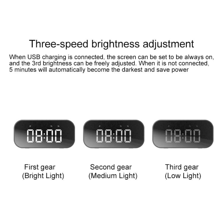 AEC BT501 Bluetooth Mini Speaker with LED Clock & Mirror - Multi-functional Device 5 Aec Bt501 Bluetooth Mini Speaker With Led Clock &Amp; Mirror - Multi-Functional Device - Image 5