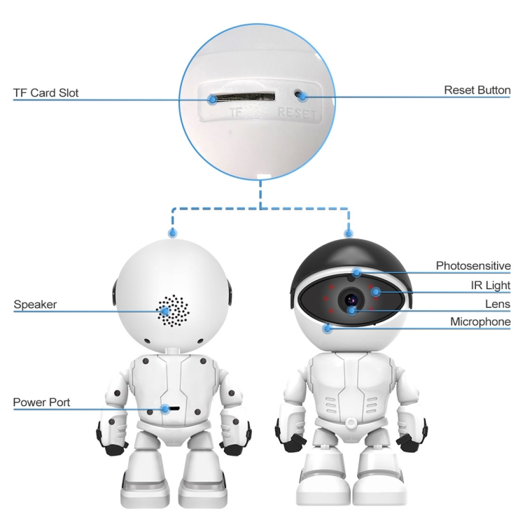 ESCAM PT205 HD Robot IP Camera: 1080P WiFi, Motion Detection, Night Vision 15 Escam Pt205 Hd Robot Ip Camera: 1080P Wifi, Motion Detection, Night Vision - Image 15