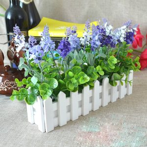 Wooden Flower Planter Fence - Elegant Garden Decor Storage - 40cm High