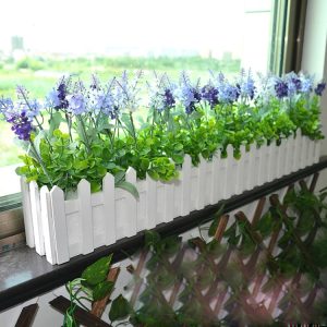 Wooden Flower Planter Fence Holder Pot - 100cm Size, Foam Insert - Beautify & Organize