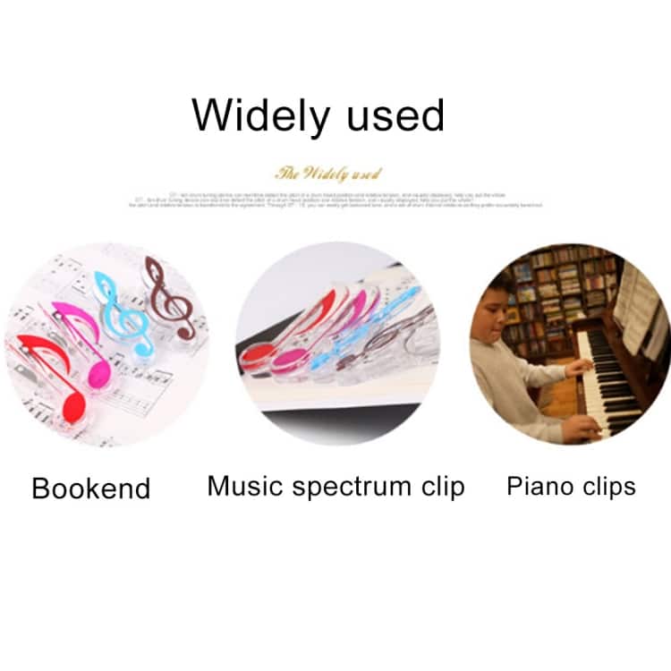 Deluxe Stainless Steel Spring Music Note Book Clip Set - 10 PCS, Random Color 4 Deluxe Stainless Steel Spring Music Note Book Clip Set - 10 Pcs, Random Color - Image 4