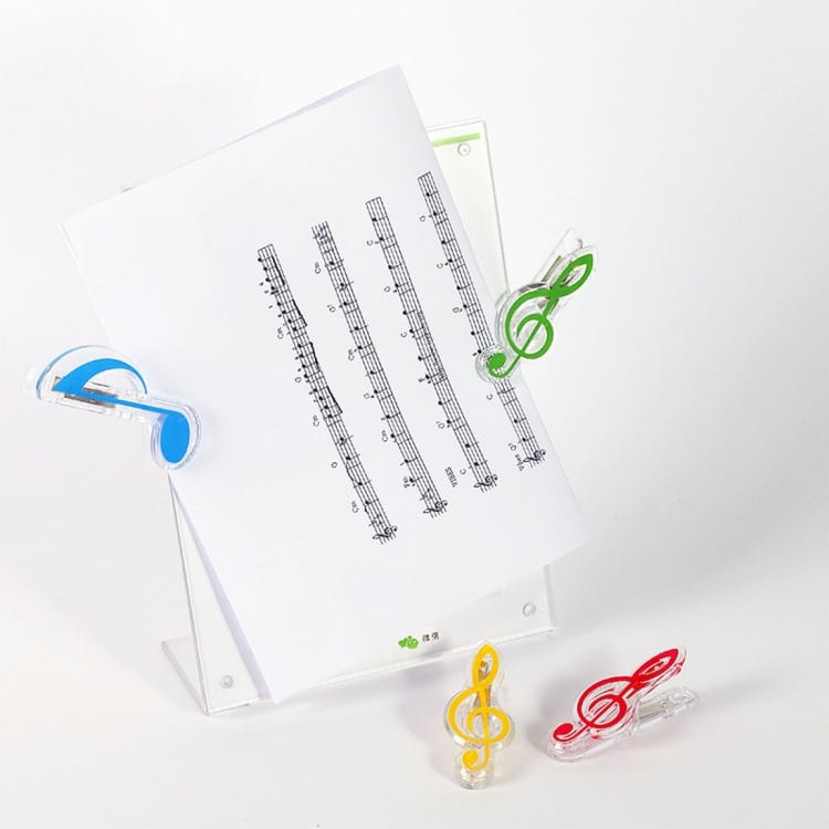 Deluxe Stainless Steel Spring Music Note Book Clip Set - 10 PCS, Random Color 5 Deluxe Stainless Steel Spring Music Note Book Clip Set - 10 Pcs, Random Color - Image 5