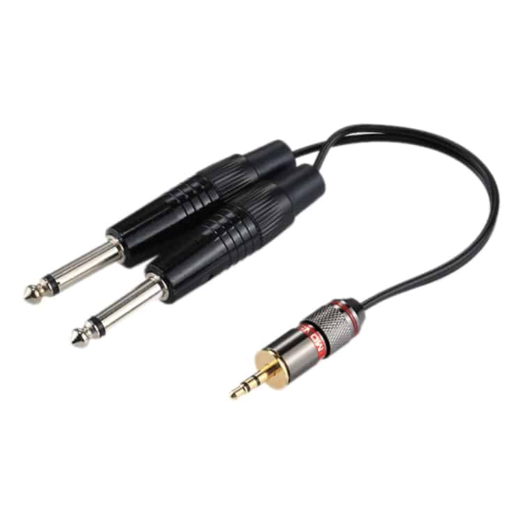 Premium 3.5mm Male to Dual 6.35mm Male Mono Audio Adapter Cable - 27cm 2 Premium 3.5Mm Male To Dual 6.35Mm Male Mono Audio Adapter Cable - 27Cm - Image 2