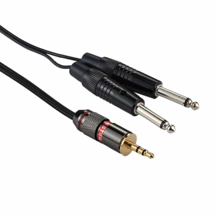 Premium 3.5mm Male to Dual 6.35mm Male Mono Audio Adapter Cable - 27cm 3 Premium 3.5Mm Male To Dual 6.35Mm Male Mono Audio Adapter Cable - 27Cm - Image 3
