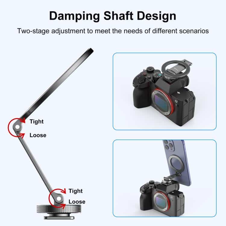 Foldable Magnet Cold Shoe Mount for On-Camera iPhones - MagSafe Compatible 6 Pu3221H 5.Jpg