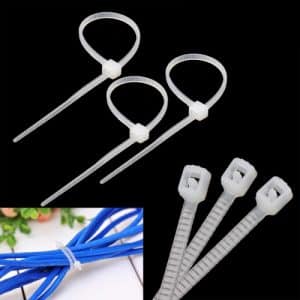 1000 White 10cm Self-Locking Nylon Cable Ties - Secure Your Wires Easily