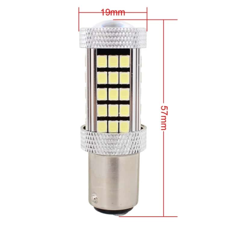 2 PCS 1157/BAY15D 12.6W 630LM White 66 LED Car Brake Light, 6500K, DC12V 4 2 Pcs 1157/Bay15D 12.6W 630Lm White 66 Led Car Brake Light, 6500K, Dc12V - Image 4
