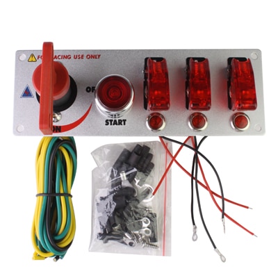 12V Race-Ready Flip-up Ignition Panel Kit for Sports Cars • Start Switch 5 12V Race-Ready Flip-Up Ignition Panel Kit For Sports Cars • Start Switch - Image 5