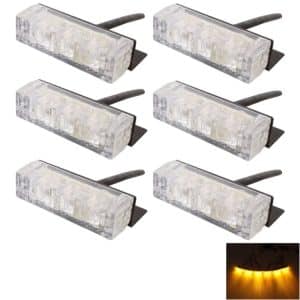 6W 450LM 6 x 3 LED Yellow Car Strobe Flash Signal Lamp, DC 12V