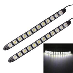 6W 12 LED SMD 5050 Car Daytime Running Lights - Set of 2, Flexible Snake Design