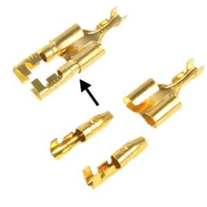 100pc DIY Crimp Terminal Female to 2x Male Spade Connector Kit, Cable 1-2.5mm²