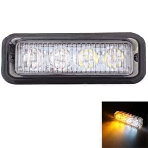 12W Car Flash Warning Signal Lamp, 720LM 6500K DC12-24V, 4-LED, 95cm Wire