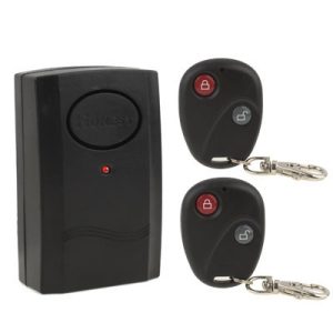 Secure Your Space with Wireless Vibration Alarm + 2 Remotes & Battery