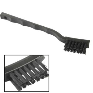 17.5cm Electronic Anti-static Brush - Curved Design for Precision (Black)