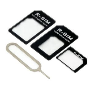 iPhone 4/5 Nano SIM Card Kit - 4 in 1 Tool Set - Black/White Combo - Eject Pin
