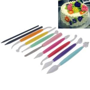 10-in-1 Colorful Cake Modelling Tool Set - Ultimate Cake Decoration Kit