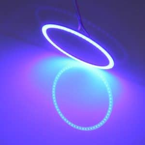 5W 180LM 70mm COB LED Angel Eyes Car Headlights, 12-24V - Bright Vehicle Circles