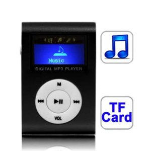 LCD Screen Metal Clip MP3 Player - TF/Micro SD Slot - Easy Portability