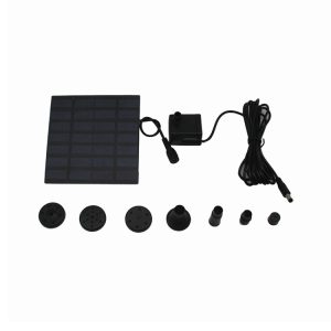 Black Solar Panel Pump - 1.2W - Eco-Friendly Water Feature Solution