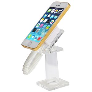 Universal Mobile Phone Burglar Display Holder - Anti-theft White Stand